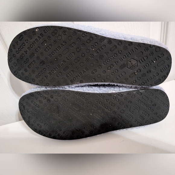 Bombas Womens Sunday Slippers Blue Sherpa Fuzzy House Shoes Size 8 - Picture 7 of 8